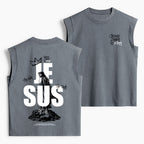 Jesus Christ Is King Christian Women's Washed Tank Top