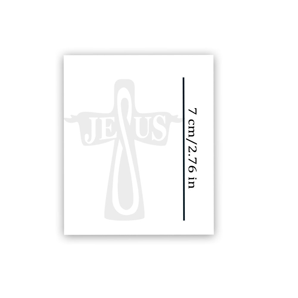 Jesus Cross 12pcs Christian Temporary Tattoos