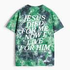 Jesus Died For Him Heavy Cotton Tie Dye T-Shirt