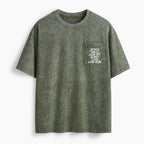 Jesus Died For Me Now I Live For Him Washed Unisex Pocket T-Shirt