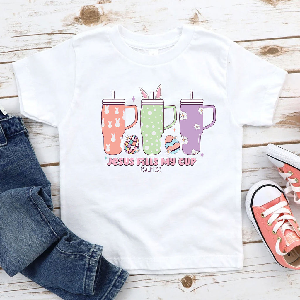 Jesus Fills My Cup Christian Kid T-Shirt