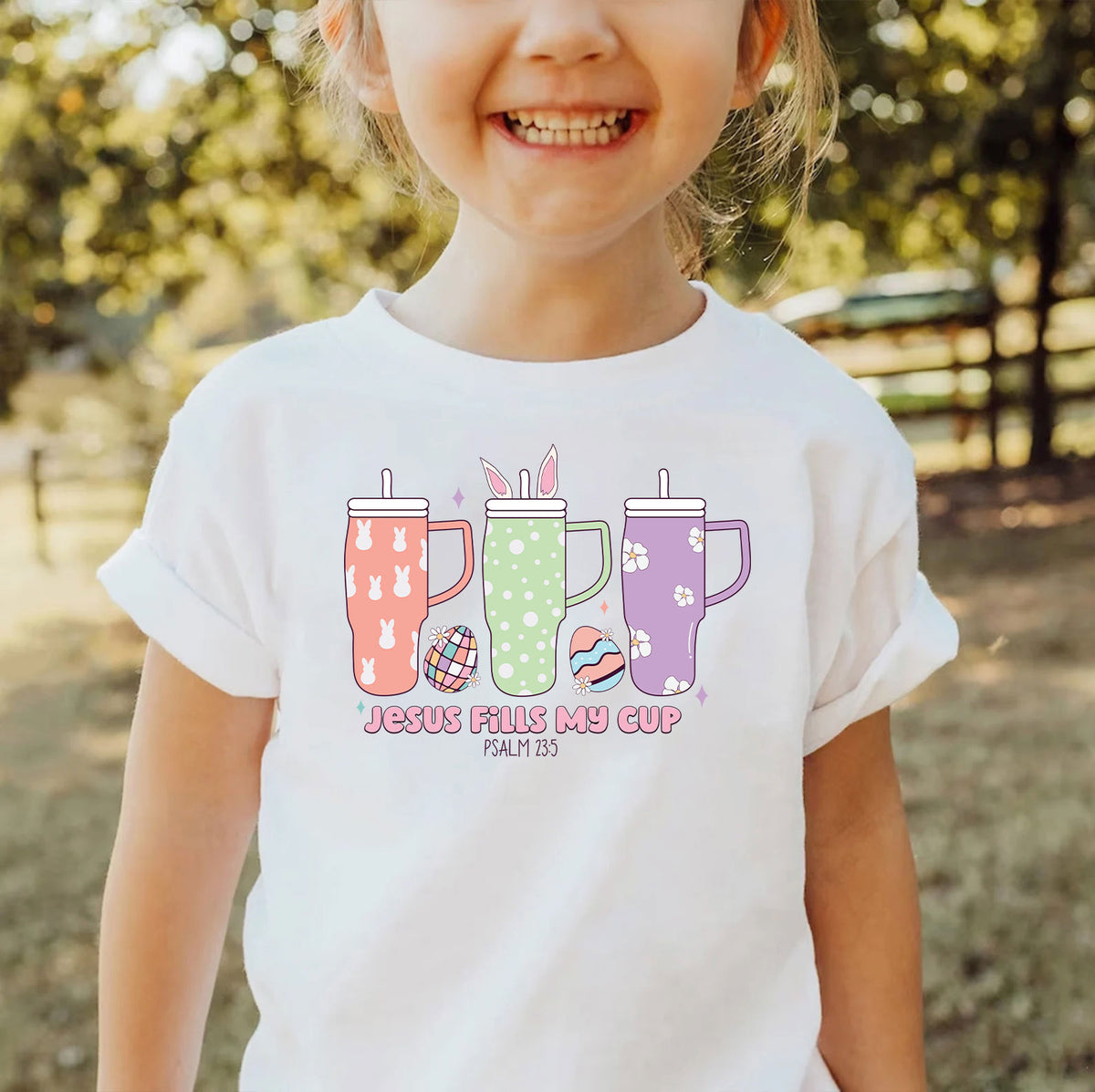 Jesus Fills My Cup Christian Kid T-Shirt