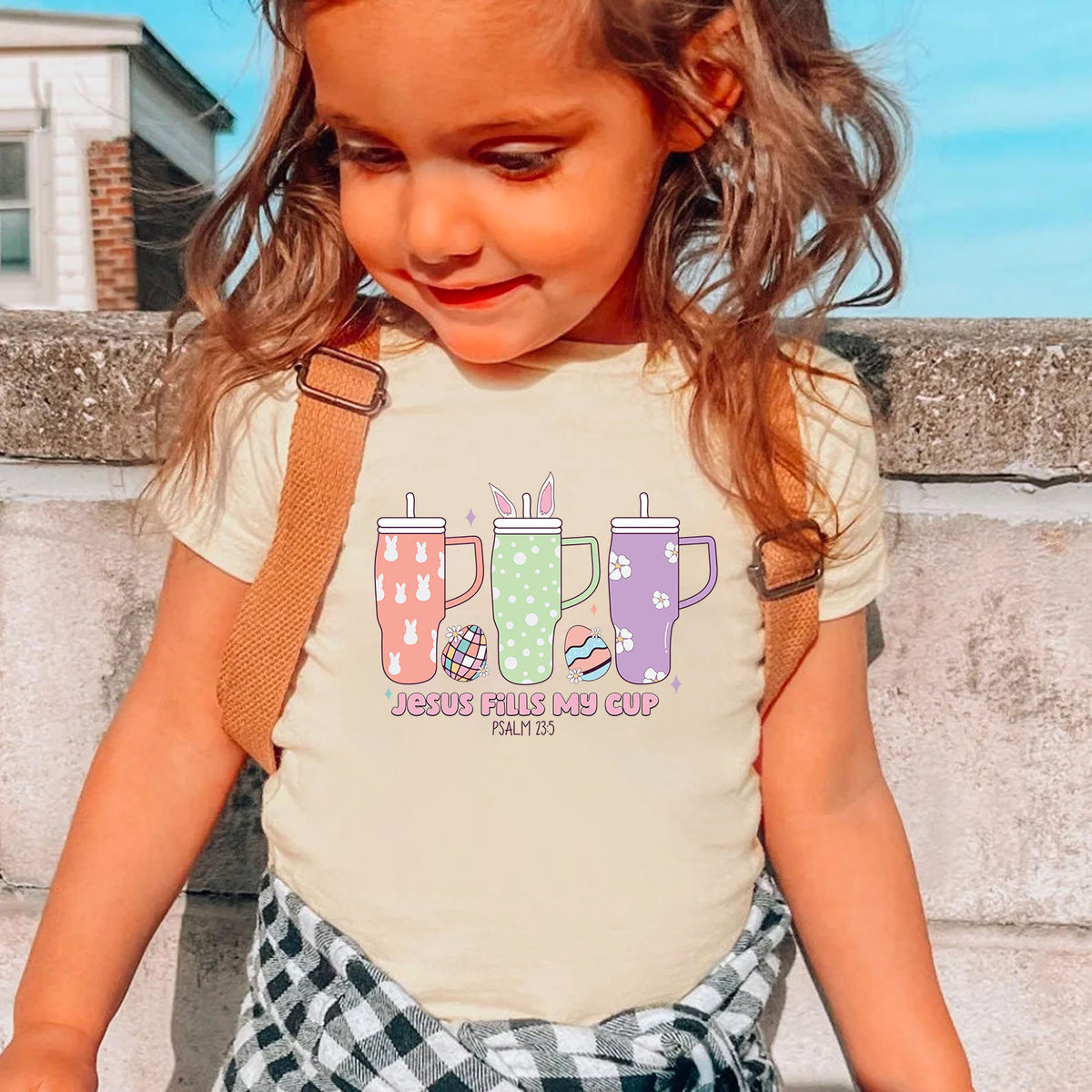 Jesus Fills My Cup Christian Kid T-Shirt