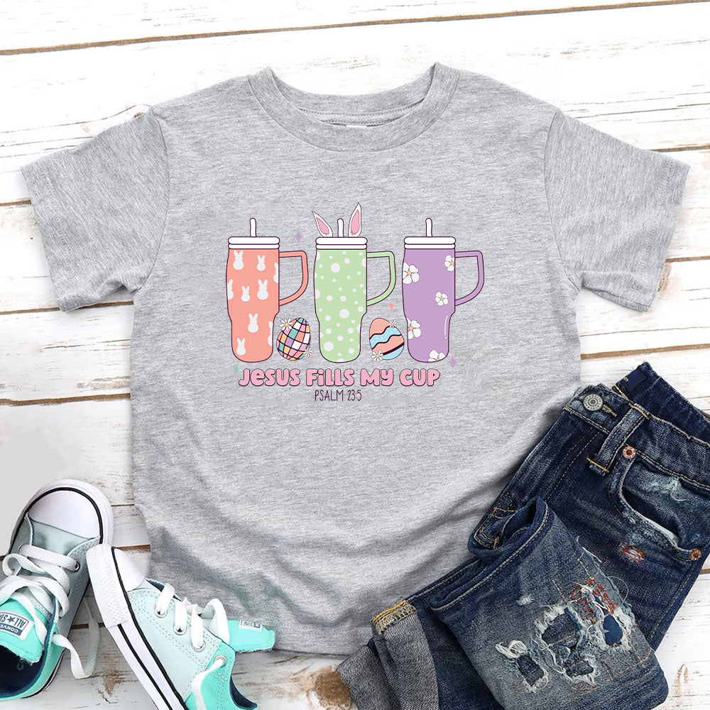 Jesus Fills My Cup Christian Kid T-Shirt