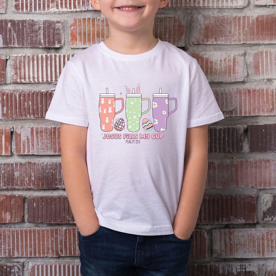 Jesus Fills My Cup Christian Kid T-Shirt