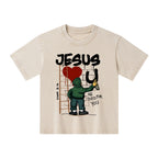 Jesus He Died For You Christian Kid Washed T-Shirt