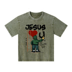 Jesus He Died For You Christian Kid Washed T-Shirt