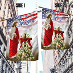 Jesus He Is Risen Religious Easter Flag