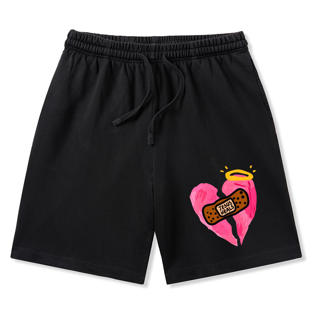 Jesus Heals Christian Washed Shorts