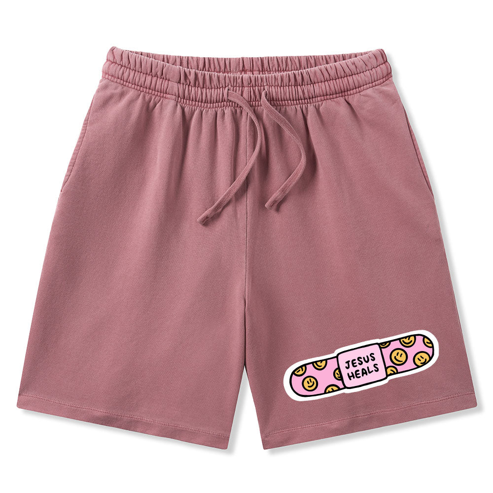 Jesus Heals Christian Washed Shorts