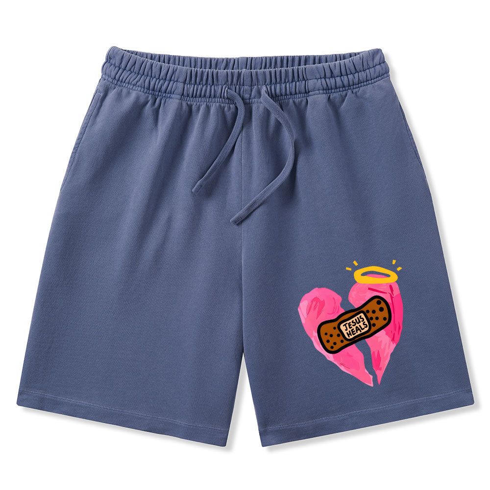Jesus Heals Christian Washed Shorts
