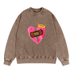 Jesus Heals Christian Washed Sweatshirt