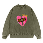 Jesus Heals Christian Washed Sweatshirt