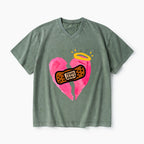 Jesus Heals Christian Washed V-Neck T-Shirt