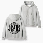 Jesus Highway To Heaven Christian Fleece-Lined Full-Zip Hoodie