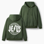 Jesus Highway To Heaven Christian Fleece-Lined Full-Zip Hoodie