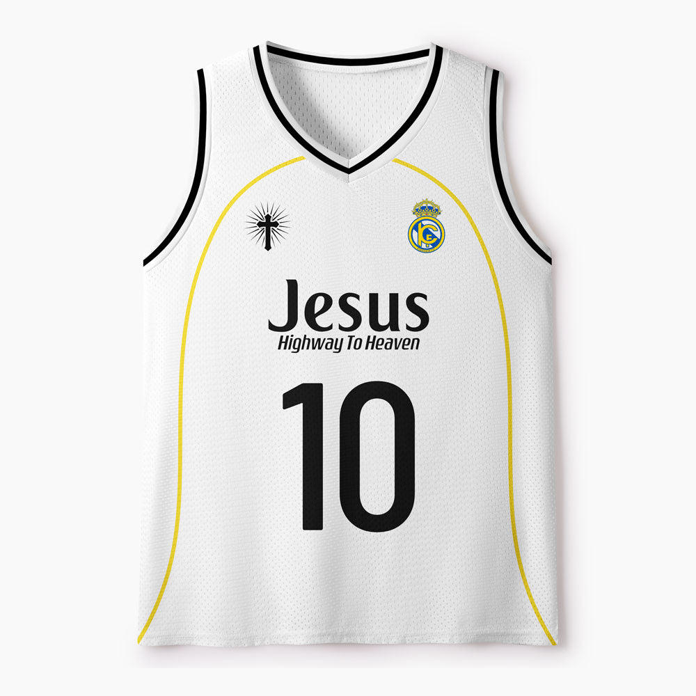 Jesus Highway To Heaven Christian Mesh Jersey Tank Top