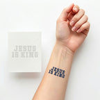 Jesus Is King 12pcs Christian Temporary Tattoos