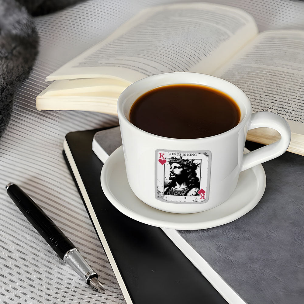 Jesus Is King Card Christian Stickers