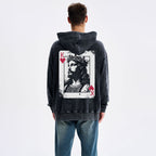 Jesus Is King Card Christian Washed Hoodie