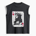 Jesus Is King Card Christian Women's Washed Tank Top
