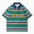 Jesus Is King Christian Buttoned Polo Jersey