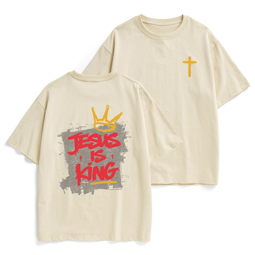 Jesus Is King Christian Heavy Cotton T-Shirt