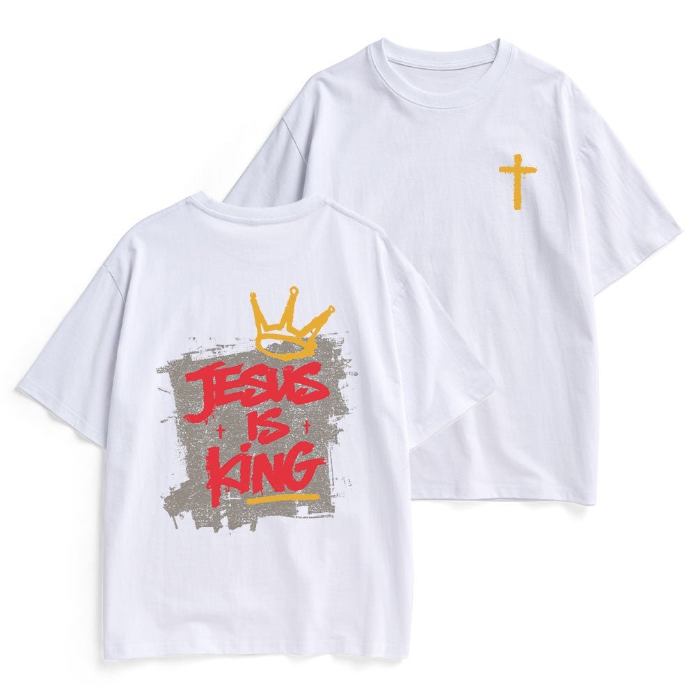 Jesus Is King Christian Heavy Cotton T-Shirt