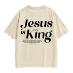 Jesus Is King Christian Heavy Cotton T-Shirt