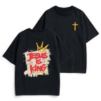 Jesus Is King Christian Heavy Cotton T-Shirt