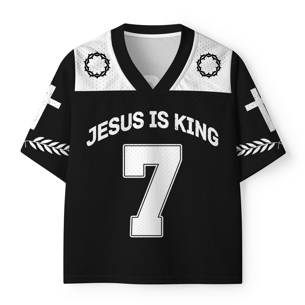 Jesus Is King Christian Kid Mesh Jersey & Shorts