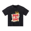 Jesus Is King Christian Kid Washed T-Shirt