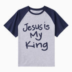 Jesus Is King Christian Raglan Sleeve T-Shirt