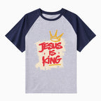 Jesus Is King Christian Raglan Sleeve T-Shirt