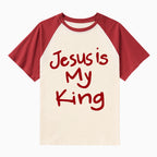 Jesus Is King Christian Raglan Sleeve T-Shirt