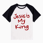 Jesus Is King Christian Raglan Sleeve T-Shirt