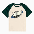 Jesus Is King Christian Raglan Sleeve T-Shirt