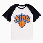 Jesus Is King Christian Raglan Sleeve T-Shirt