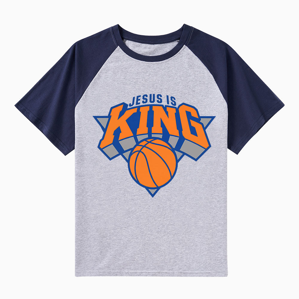 Jesus Is King Christian Raglan Sleeve T-Shirt