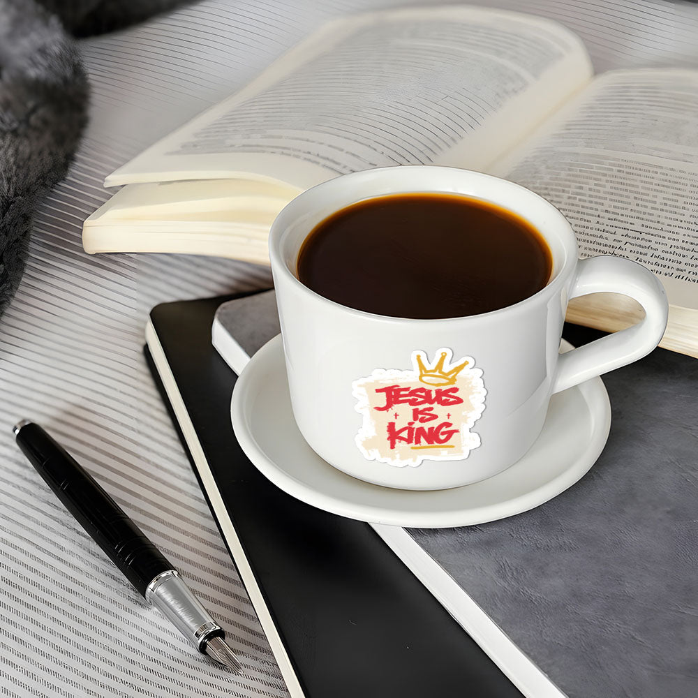 Jesus Is King Christian Stickers