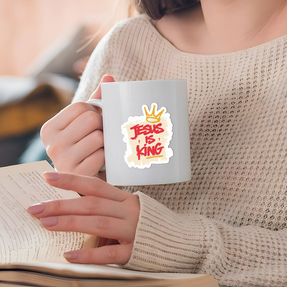 Jesus Is King Christian Stickers