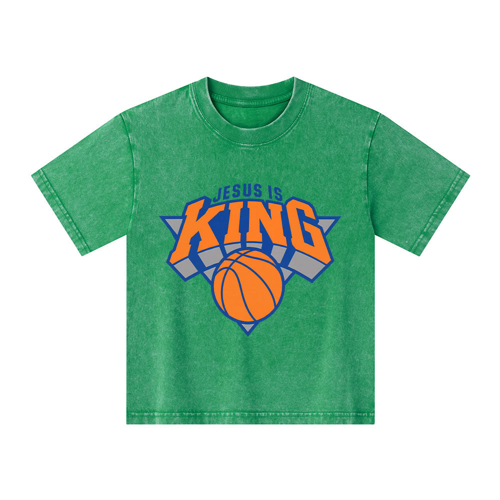 Jesus Is King Christian Washed T-Shirt
