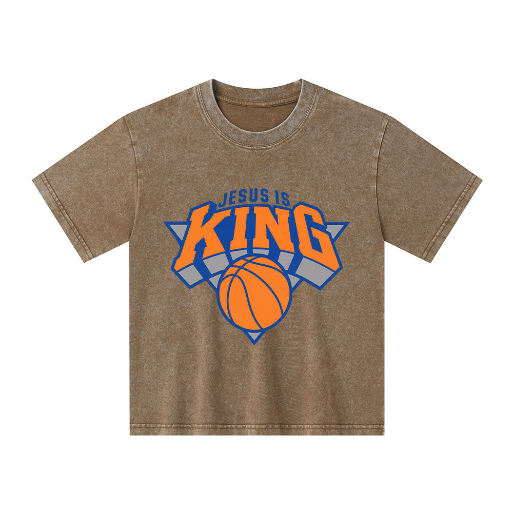 Jesus Is King Christian Washed T-Shirt