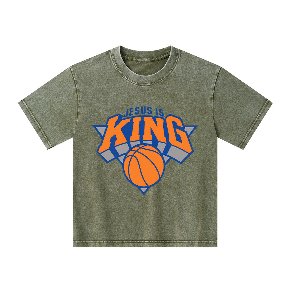 Jesus Is King Christian Washed T-Shirt