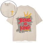 Jesus Is King Christian Washed T-Shirt