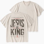Jesus Is King Christian Washed V-Neck T-Shirt