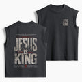 Jesus Is King Christian Women's Washed Tank Top