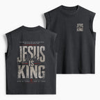 Jesus Is King Christian Women's Washed Tank Top