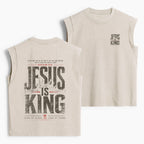 Jesus Is King Christian Women's Washed Tank Top