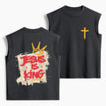 Jesus Is King Christian Women's Washed Tank Top